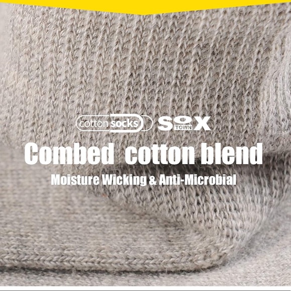 Unisex Grey Crew Athletic Boot Socks Women M Men L Basic Essential Casual Dress - Picture 9 of 14